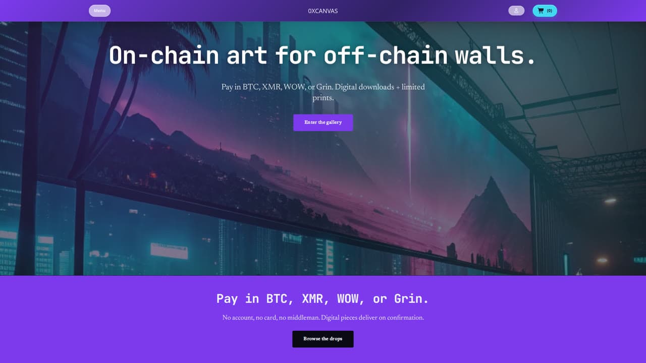 Crypto demo storefront